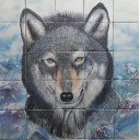 Mexican Talavera Mural Lobo